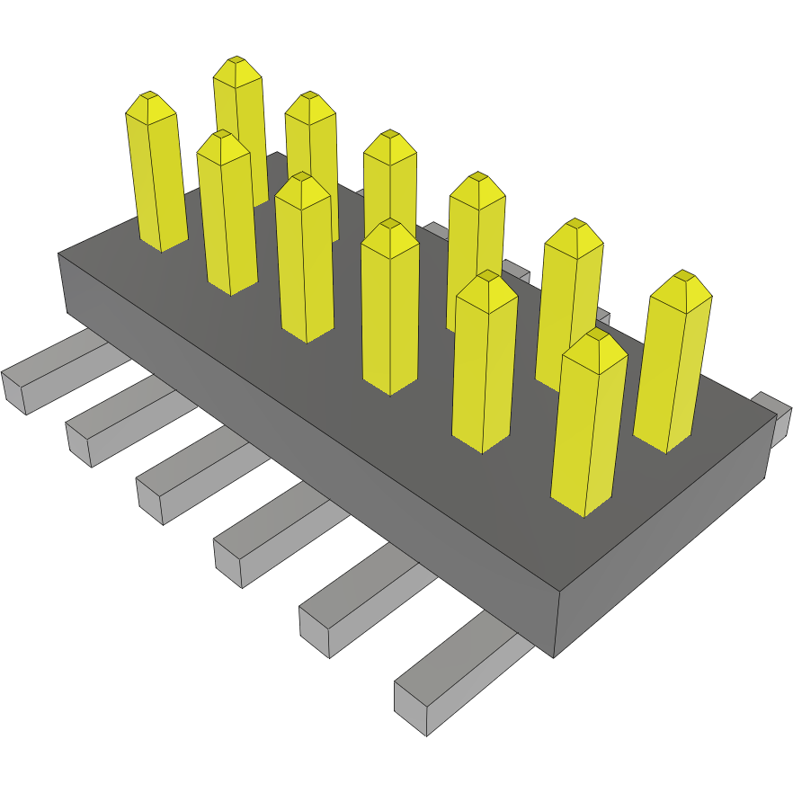 Samtec-FTS-106-02-F-DV Steckverbinderleisten und Leiterplattenbuchsen Conn Unshrouded Header HDR 12 POS 1.27mm Solder ST Top Entry SMD Tube