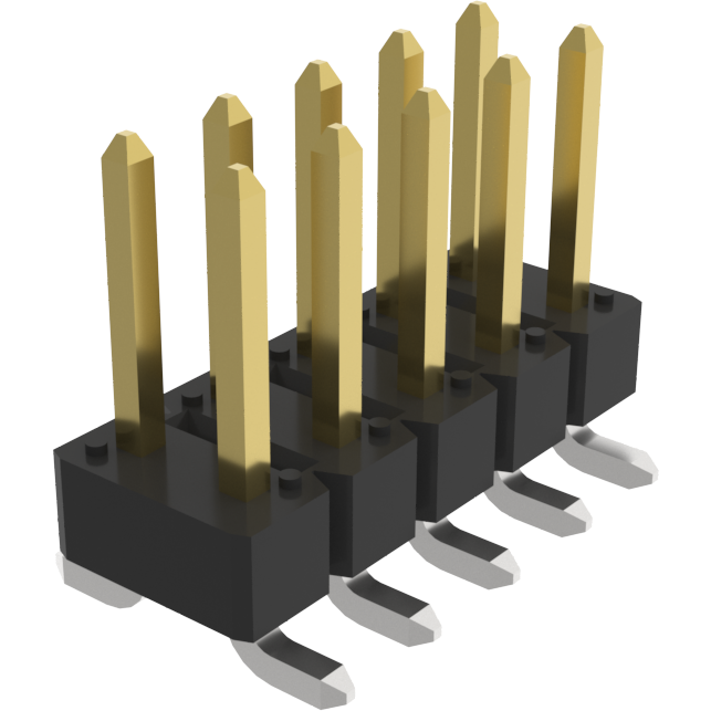 Amphenol Communications Solutions-54202-T0805ALF Steckverbinderleisten und Leiterplattenbuchsen BergStik®, Board to Board connector, Unshrouded Vertical Header, Surface Mount, Double row , 10 Positions, 2.54mm (0.100in) Pitch