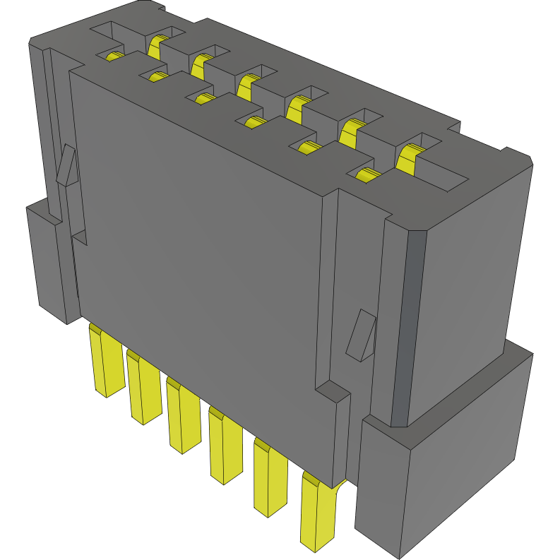 Samtec-FC1-06-02-T Steckverbinder, FFC-FPC Conn FFC/FPC Connector SKT 6 POS 1mm Solder RA SMD Tube