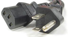 DataPro International-9220-06C Cable Assembly AC Power Cable Assembly 1.83m NEMA 5-15 to IEC C13 3 to 3 POS F-M 18AWG