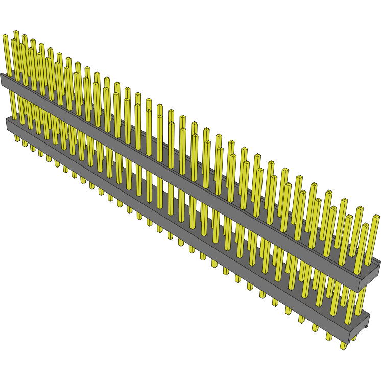 Samtec-DW-32-11-L-D-500 Connector Headers and PCB Receptacles Conn Board Stacker HDR 64 POS 2.54mm Solder ST Top Entry Thru-Hole Bulk