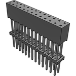 Conn Elevated Socket SKT 26 POS 2mm Solder ST Thru-Hole Layer