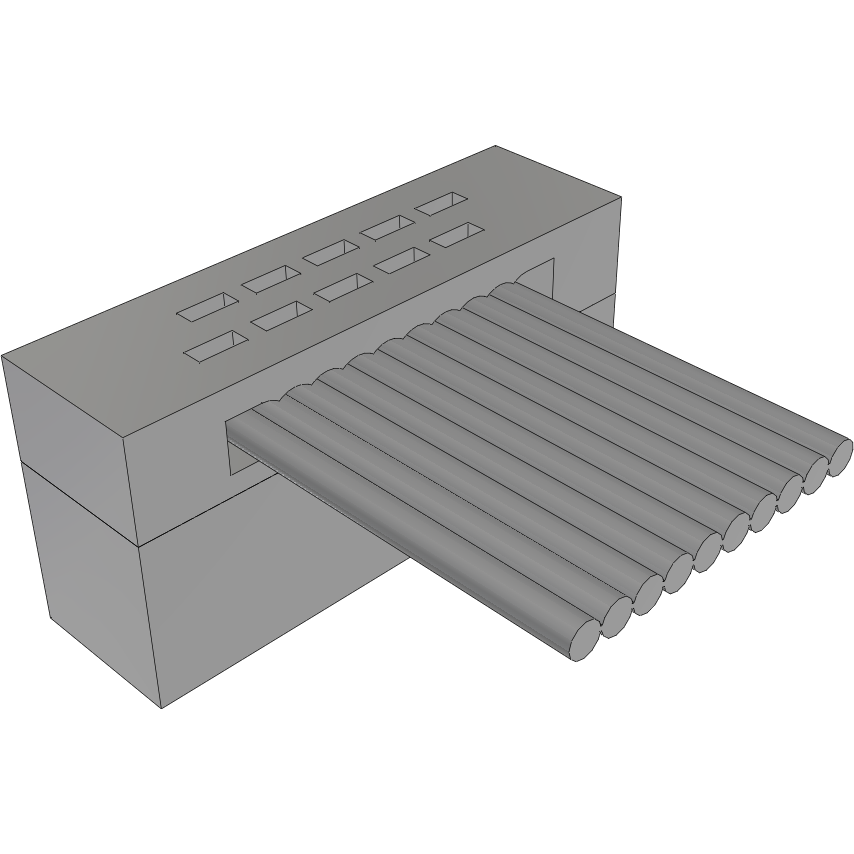 Samtec-FFSD-05-S-08.15-01-F-N-RN1 Flachband Kabelbaugruppen Cable Assembly 0.2m 30AWG 1.27mm 10 POS IDC Connector F TIGER EYE™ Bulk