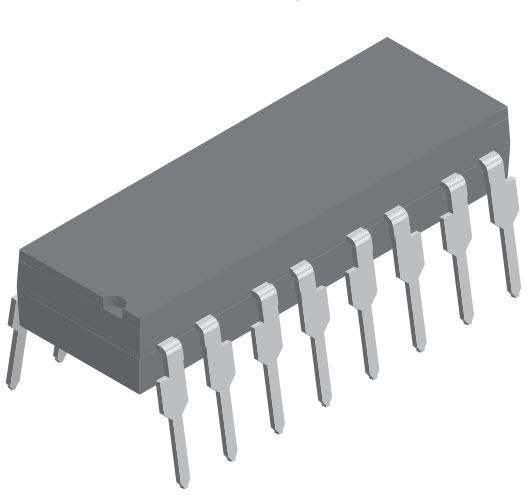 Vishay-ILQ615-4X009T Optoisolateur de sortie de transistor et photovoltaïque Optocoupler DC-IN 4-CH Transistor DC-OUT 16-Pin PDIP SMD T/R