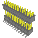 Conn Board Stacker HDR 26 POS 1.27mm Solder ST Top Entry SMD FLEX STACK™ Tube