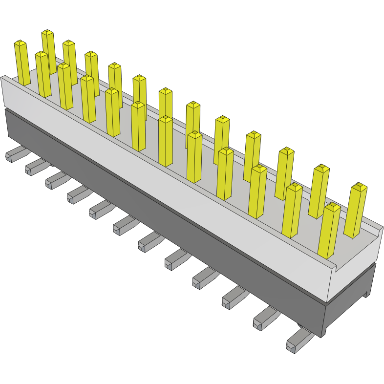 Samtec-HW-12-16-L-D-261-SM-A Steckverbinderleisten und Leiterplattenbuchsen Conn Board Stacker HDR 24 POS 2.54mm Solder ST Top Entry SMD Tube