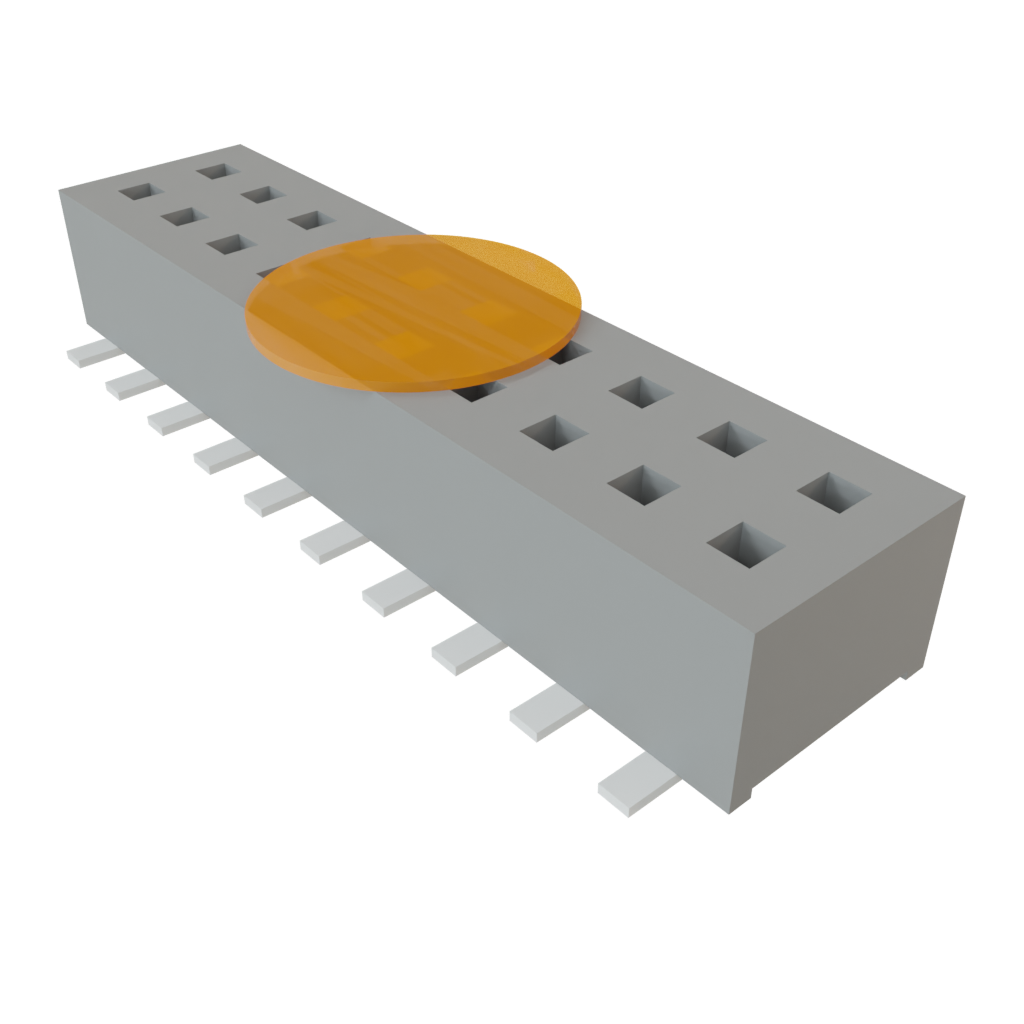 Samtec-CLP-110-02-F-D-K 连接器插头及 PCB 插座 Conn Socket Strip SKT 20 POS 1.27mm Solder ST Top Entry SMD TIGER CLAW™ Tube