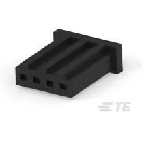 TE Connectivity-280359 Einzeladersteckverbinder, Gehäuse Conn Housing RCP 4 POS 2.54mm Crimp ST Cable Mount Black Bag