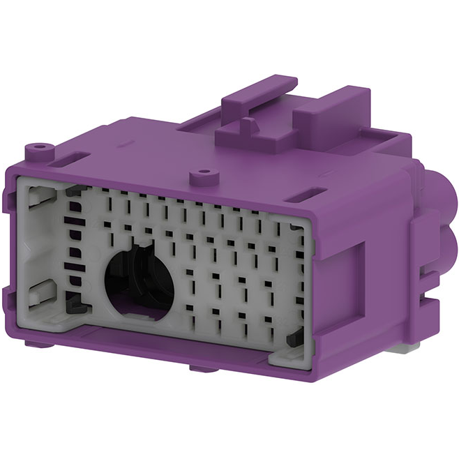 Molex-2159580418 Connector Discrete Wire Housing Conn Housing PL 32 POS 2.5mm/2.75mm/3.5mm Crimp ST Cable Mount Purple MX-DaSH Carton