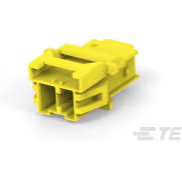TE Connectivity-4-1971772-2 Einzeladersteckverbinder, Gehäuse Conn Housing RCP 2 POS 6mm Crimp ST Panel Mount Yellow Carton