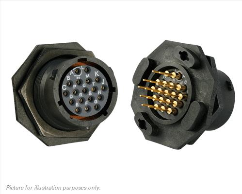 SOURIAU-UTS714D18S Connector Circular Conn Circular SKT 18 POS Solder ST Jam Nut 18 Terminal 1 Port