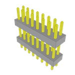 Conn Board Stacker HDR 16 POS 2mm Solder ST Top Entry Thru-Hole Bulk