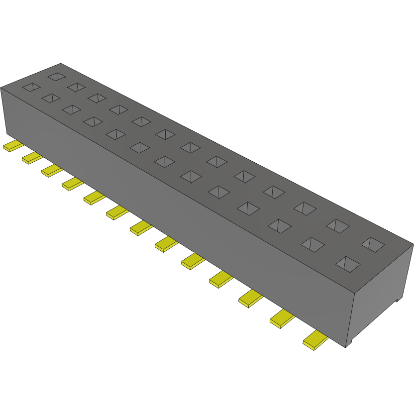 Samtec-CLP-113-02-H-D-A Steckverbinderleisten und Leiterplattenbuchsen Conn Socket Strip SKT 26 POS 1.27mm Solder ST Top Entry SMD TIGER CLAW™ Tube