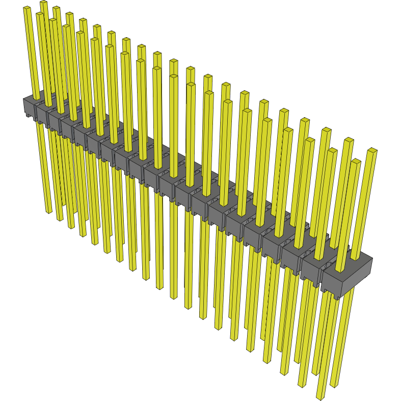 Samtec-MTSW-120-13-L-D-500 Steckverbinderleisten und Leiterplattenbuchsen Conn Unshrouded Header HDR 40 POS 2.54mm Solder ST Top Entry Thru-Hole Bulk
