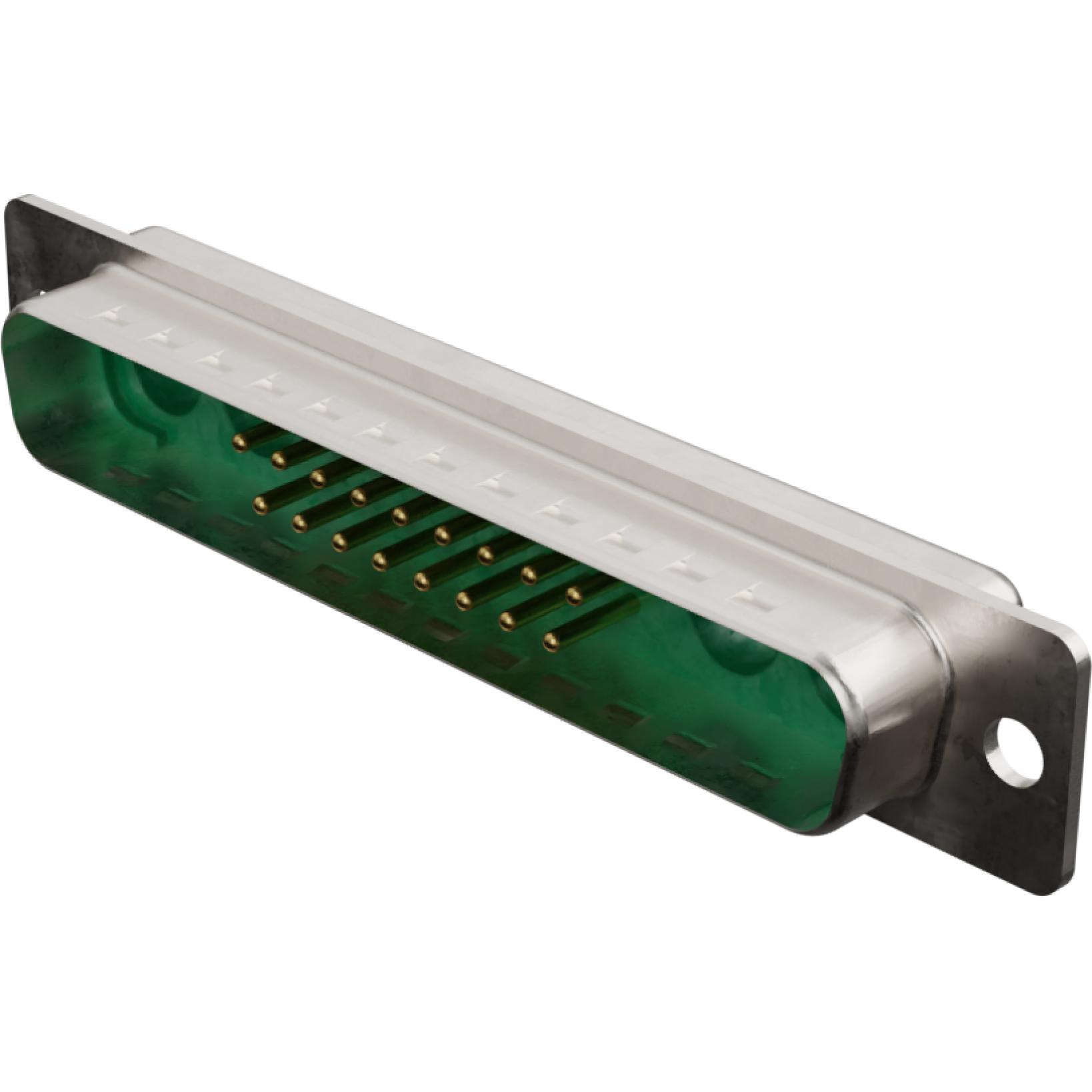 Molex-1727040023 Steckverbinder, D-Sub Conn D-Sub M 4Power/17Signal POS 2.84mm Solder Cup ST Panel Mount 1 Port Carton