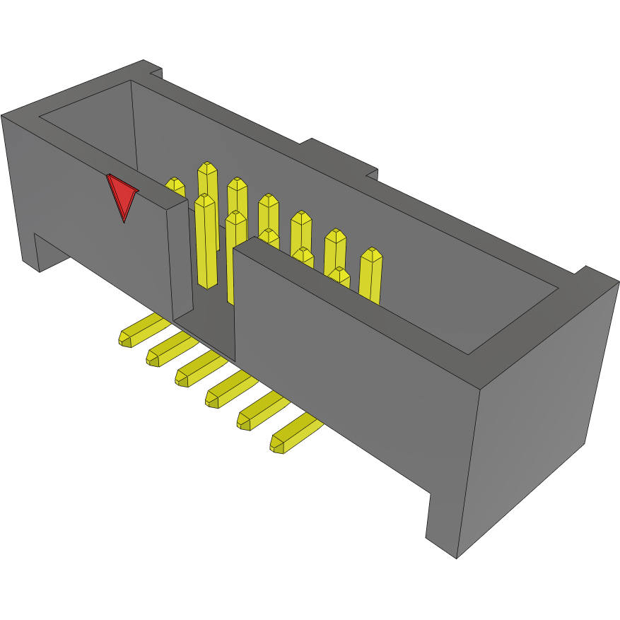 Samtec-ESHF-106-01-F-D-SM Steckverbinderleisten und Leiterplattenbuchsen Conn Shrouded Header (4 Sides) HDR 12 POS 1.27mm Solder ST Top Entry SMD Tube