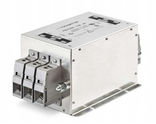 Schaffner-FN3120H-25-33 Filtres d'alimentation Power Line Filter 0Hz to 60Hz 25A 520VAC Terminal Block Flange Mount