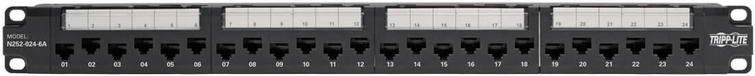 Eaton-N252-024-6A Steckverbinder, Telefon und Telekommunikation Conn RJ-45 Patch Panel F 192 POS Punch Down ST Panel Mount 192 Terminal 24 Port Cat 5e/Cat 6/Cat 6a