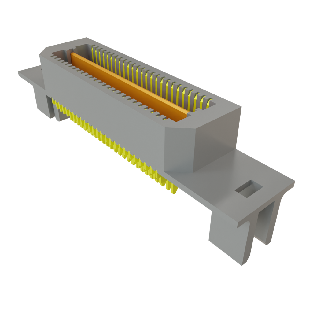 Samtec-QTS-025-01-L-D-EM2 Connector Headers and PCB Receptacles Conn Micro High Speed Terminal Strip HDR 50 POS 0.635mm Solder ST Top Entry Edge Mount Q Strip® Tray