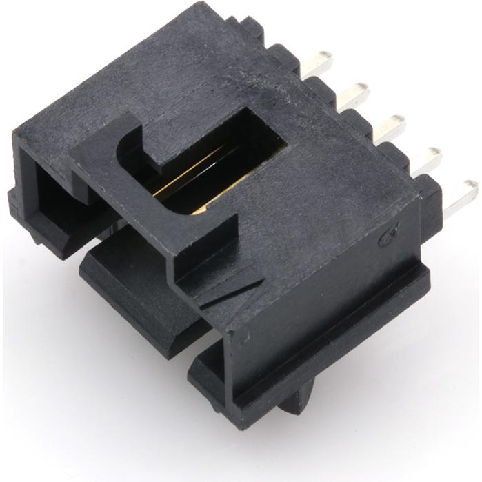 Molex-0015913054 Steckverbinderleisten und Leiterplattenbuchsen Conn Shrouded Header (4 Sides) HDR 5 POS 2.54mm Solder RA SMD SL Tube