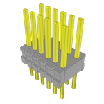 Conn Unshrouded Header HDR 12 POS 1.27mm Solder ST Top Entry Thru-Hole Bulk