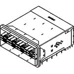 Conn zSFP+ F 240 POS 2.4mm Press Fit RA Thru-Hole 240 Terminal 12 Port zSFP+™ Tray