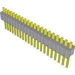 Conn Unshrouded Header HDR 21 POS 1.27mm Solder ST Top Entry Thru-Hole Tube