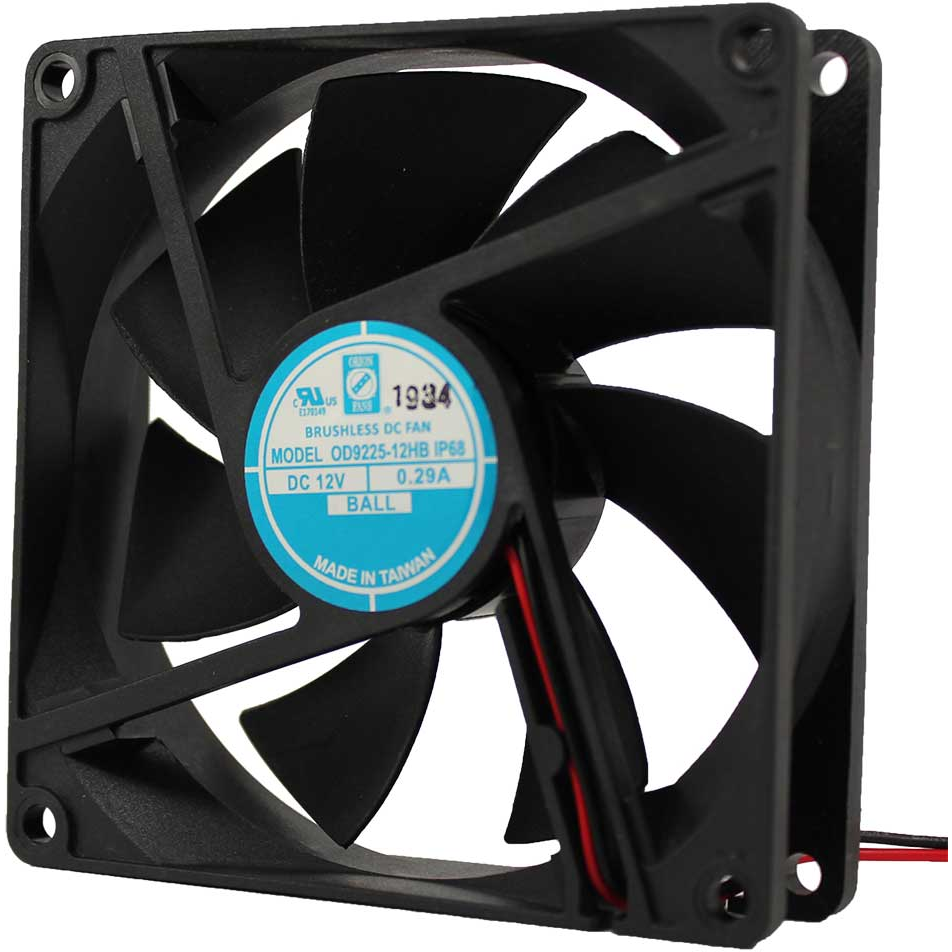 ORION FANS-OD9225-24HBIP68 Gebläse und Lüfter DC Fan Axial Ball Bearing 24V 15V to 26.4V 49.8CFM 35dB 92 X 92 X 25mm High Speed