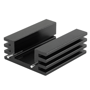 Same Sky (formerly CUI Devices)-HSE-B20254-040H Disipador de calor Heat Sink Passive TO-220 Vertical Thru-Hole Aluminum 6063-T5 Black Anodized
