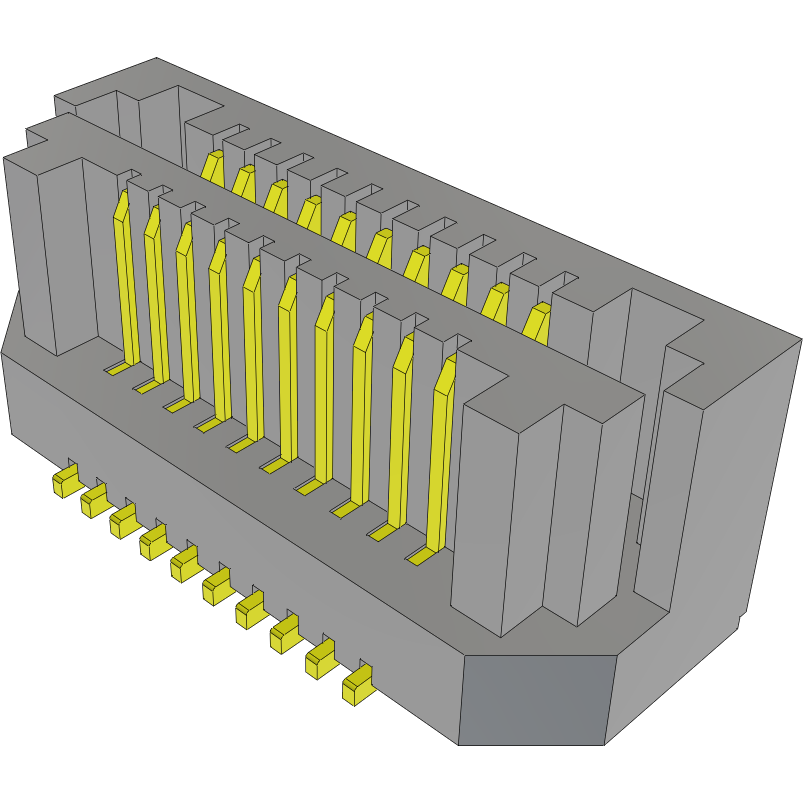 Samtec-LSS-110-01-H-DV-A Steckverbinderleisten und Leiterplattenbuchsen Conn Socket and Terminal Strip SKT/HDR 20 POS 0.635mm Solder ST Top Entry SMD Tray