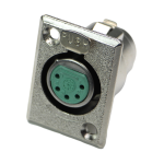 Conn XLR Connector F 5 POS Solder Cup ST Panel Mount 5 Terminal 1 Port