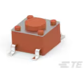 TE Connectivity-FSM2JSMLTR Conmutador táctil Switch Tactile OFF (ON) SPST Round Button Gull Wing 0.05A 24VDC 0.98N SMD T/R