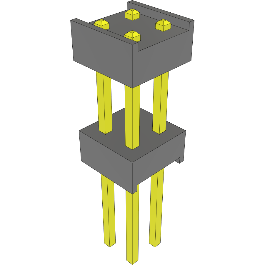 Samtec-EW-02-09-G-D-400 Steckverbinderleisten und Leiterplattenbuchsen Conn Board Stacker HDR 4 POS 2.54mm Solder ST Top Entry Thru-Hole Bulk