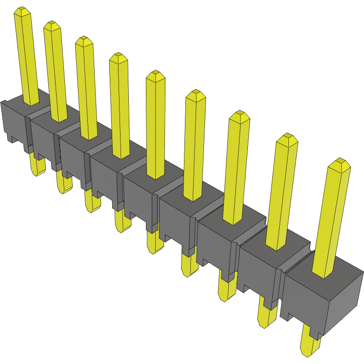 Samtec-TSW-109-07-S-S Steckverbinderleisten und Leiterplattenbuchsen Conn Unshrouded Header HDR 9 POS 2.54mm Solder ST Top Entry Thru-Hole Bulk