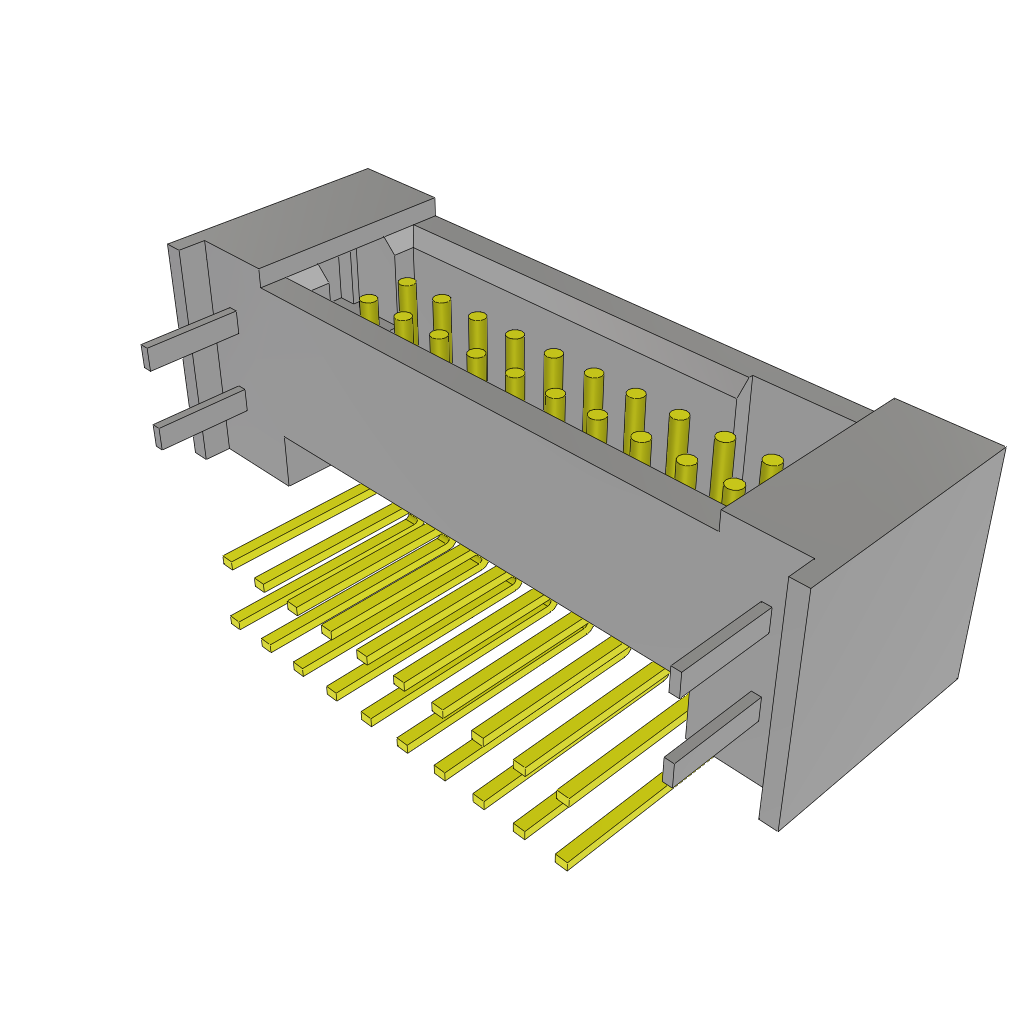 Samtec-TFM-110-01-F-D-RE1-WT Piastre connettori e prese PCB Conn Shrouded Header (4 Sides) HDR 20 POS 1.27mm Solder RA Side Entry Thru-Hole TIGER EYE™ Tube