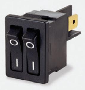 Bulgin Components PLC-H8800VABB Switch Rocker Switch Rocker ON OFF SPST Quick Connect Curved Rocker 15A 250VAC 28VDC 372.85VA