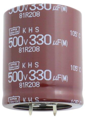 United Chemi Con-EKHS451VSN181MQ25S Kondensator, Aluminium Cap Aluminum Lytic 180uF 450V 20% (25.4 X 25mm) Snap-In 10mm 1.02A 3000h 105°C Box