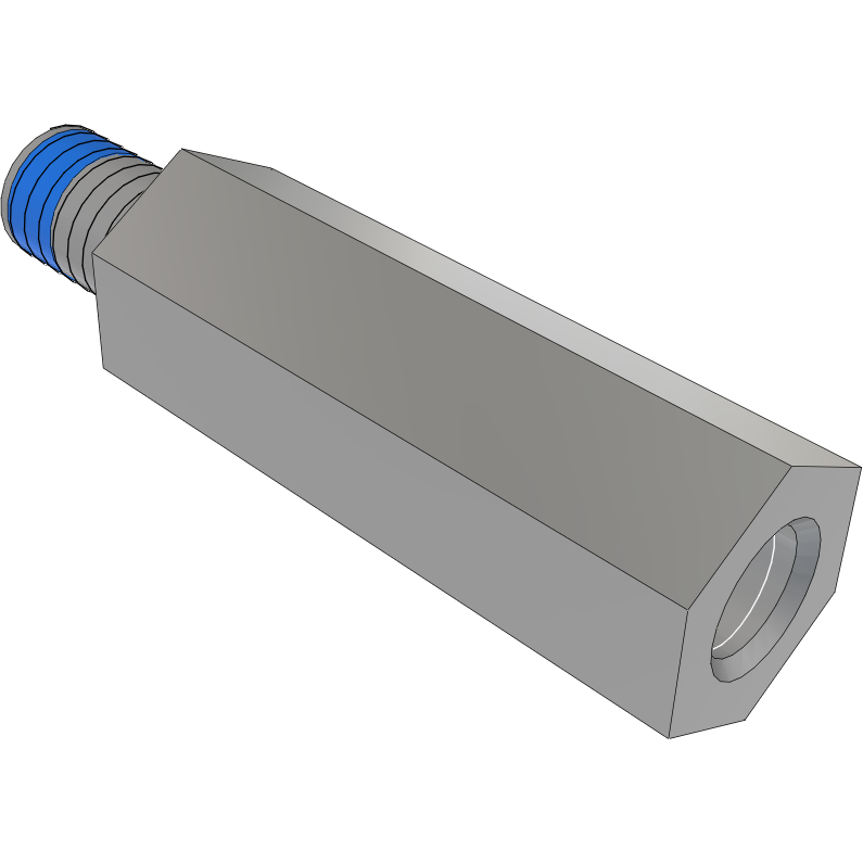 Samtec-SO-1415-03-02-02-L-N Standoffs Standoff Hex M/F M3 X 0.5-THD 4.76mm-A/F 4.76mm-LG Stainless Steel 303