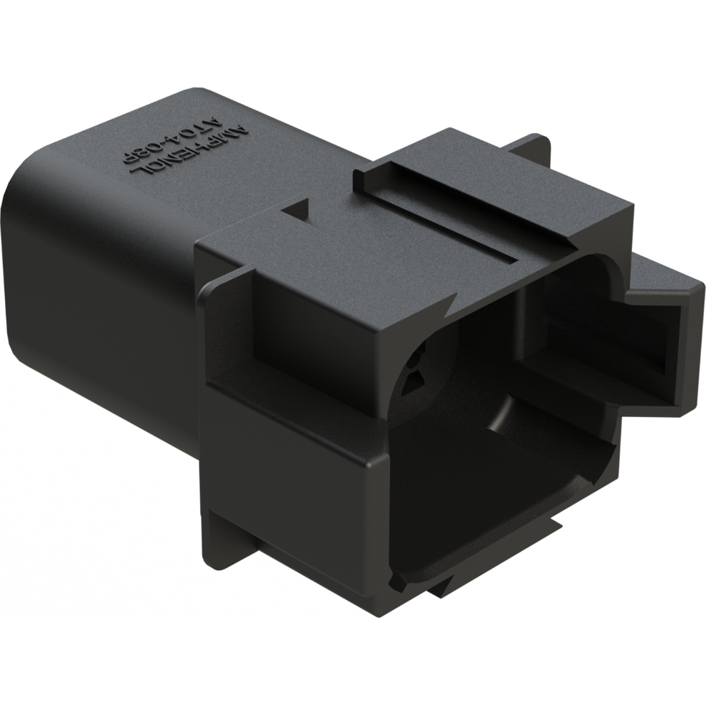 Amphenol-AT04-08PA-RDBLK Connector Discrete Wire Housing Conn Housing RCP 8 POS Crimp ST Cable Mount Black