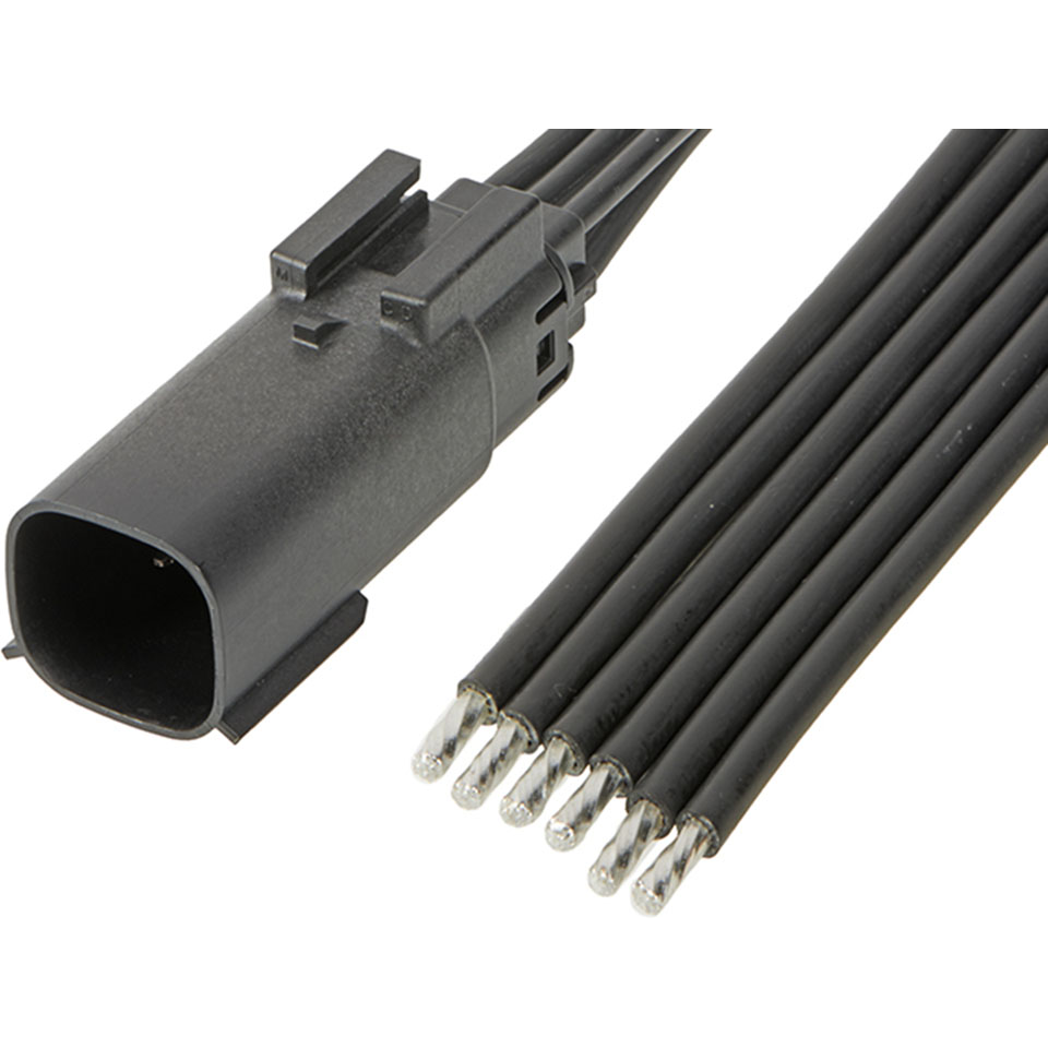 Molex-2162881063 Cable Assembly DC Power Cable Assembly 0.6m Wire to Board 6POS M Crimp 14AWG