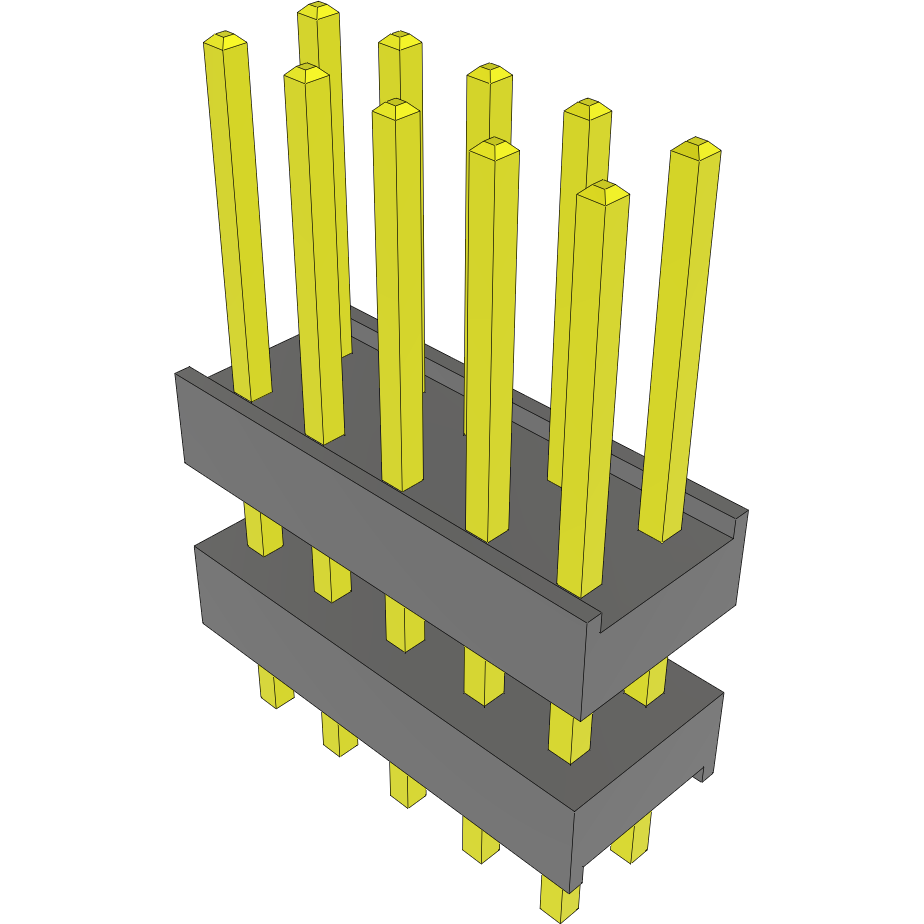 Samtec-DW-05-09-F-D-300 Steckverbinderleisten und Leiterplattenbuchsen Conn Board Stacker HDR 10 POS 2.54mm Solder ST Top Entry Thru-Hole Bulk