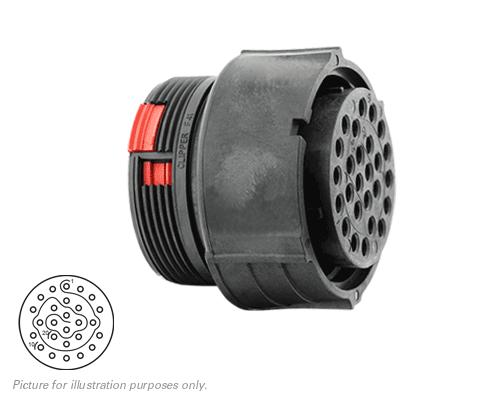 SOURIAU-CL1F4100 Steckverbinderzubehör Connector Accessories Unsealed Plug Housing 26 POS For Female Contacts Thermoplastic