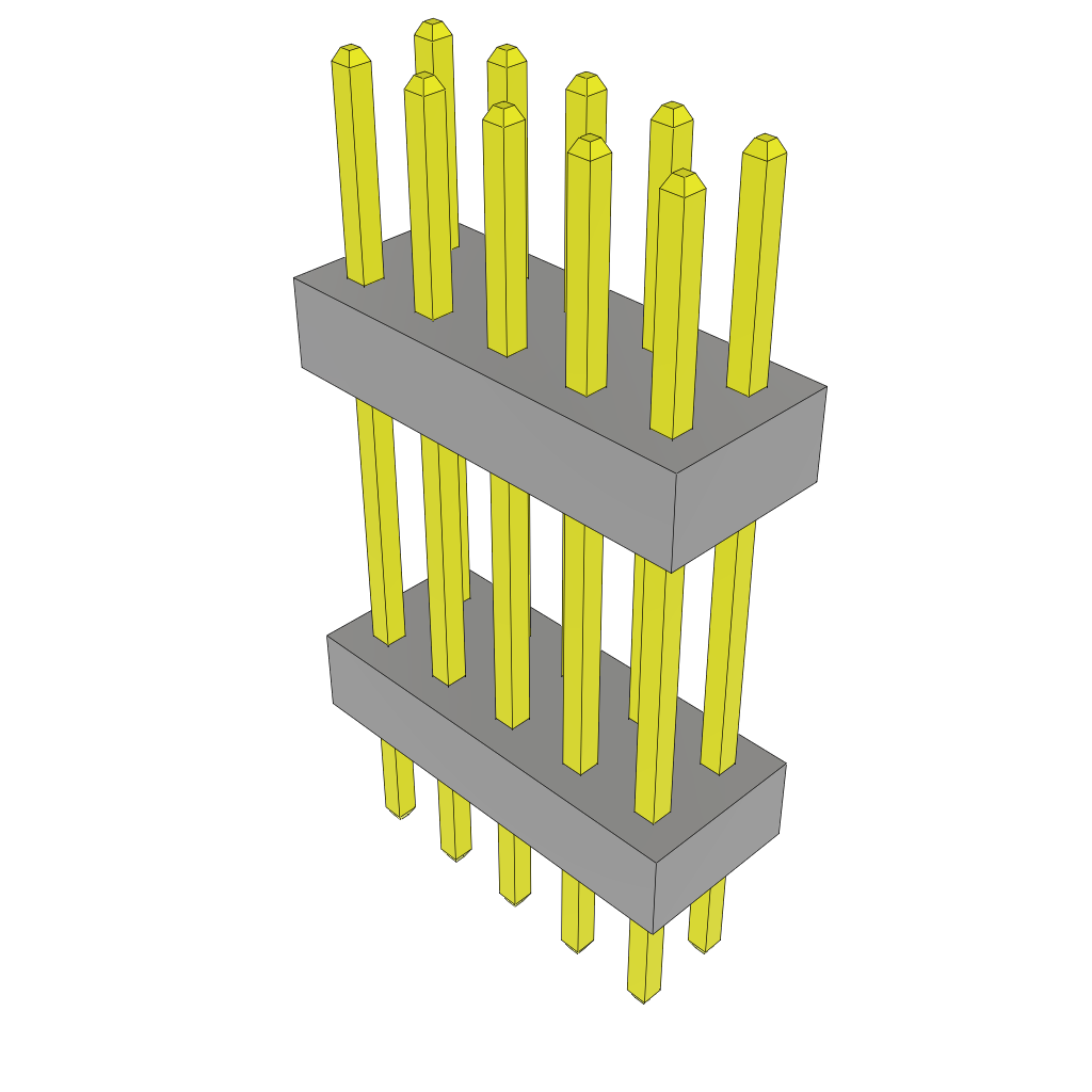 Samtec-TW-05-07-G-D-430-140 Steckverbinderleisten und Leiterplattenbuchsen Conn Board Stacker HDR 10 POS 2mm Solder ST Top Entry Thru-Hole Bulk