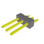 Conn Unshrouded Header HDR 3 POS 2.54mm Solder RA Side Entry SMD Tube