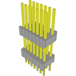Conn Board Stacker HDR 14 POS 1.27mm Solder ST Thru-Hole Tube