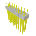 Conn Unshrouded Header HDR 18 POS 2.54mm Solder ST Top Entry Thru-Hole Tube