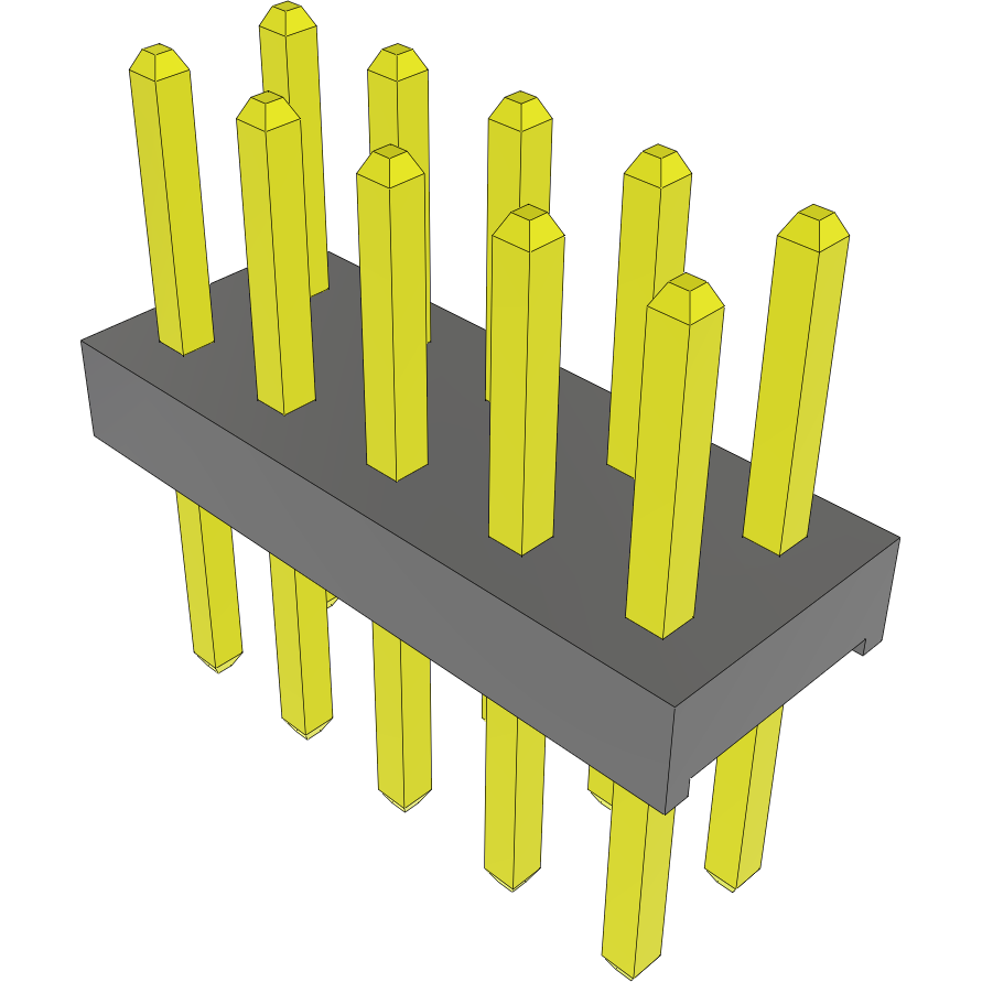 Samtec-MTMM-105-05-L-D-157 Steckverbinderleisten und Leiterplattenbuchsen Conn Unshrouded Header HDR 10 POS 2mm Solder ST Top Entry Thru-Hole Bulk