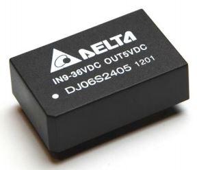 Delta Electronics-DJ06S4805A Convertisseur CC en CC et module de régulateur de commutation Module DC-DC 48VIN 1-OUT 5V 1.2A 6W 7-Pin PDIP