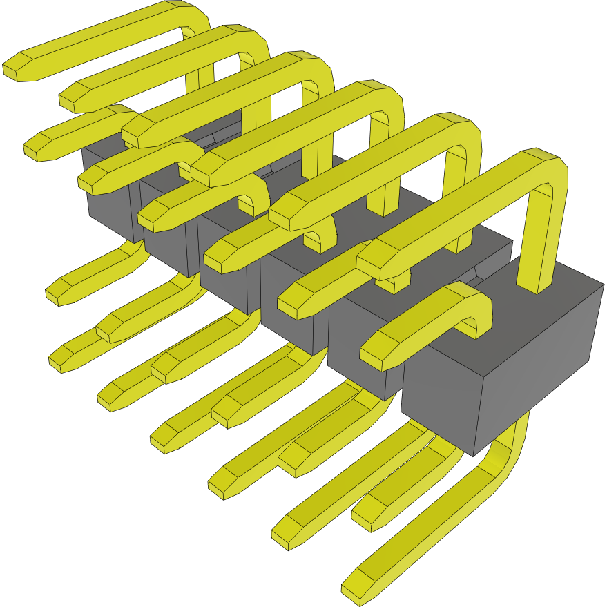 Samtec-BTSW-106-01-T-D Connector Jumpers and Shunts Conn Jumper M 12 POS 2.54mm Solder ST Thru-Hole Tube