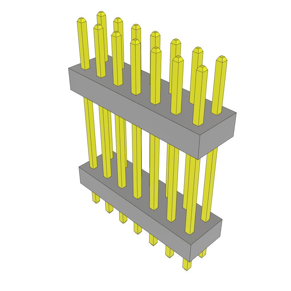 Samtec-TW-07-07-L-D-485-100 Steckverbinderleisten und Leiterplattenbuchsen Conn Board Stacker HDR 14 POS 2mm Solder ST Top Entry Thru-Hole Bulk